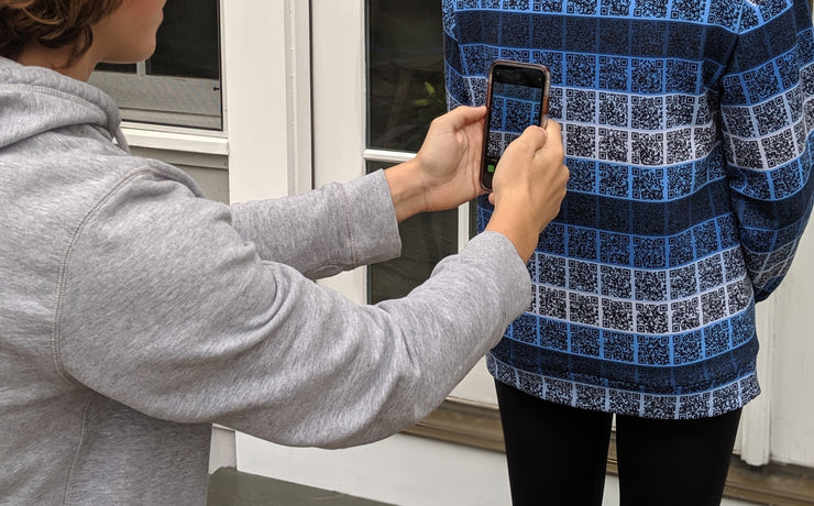 Snowboarding Interactive Scannable QR Hoodie