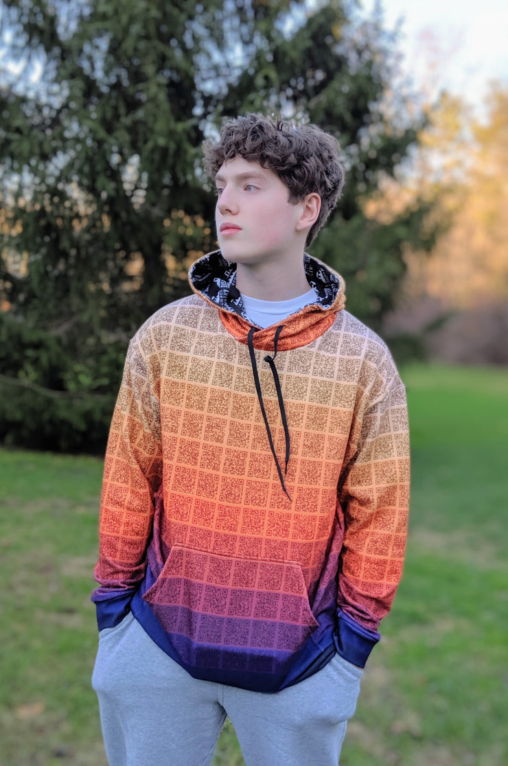 Positive Vibes Interactive Scannable QR Hoodie