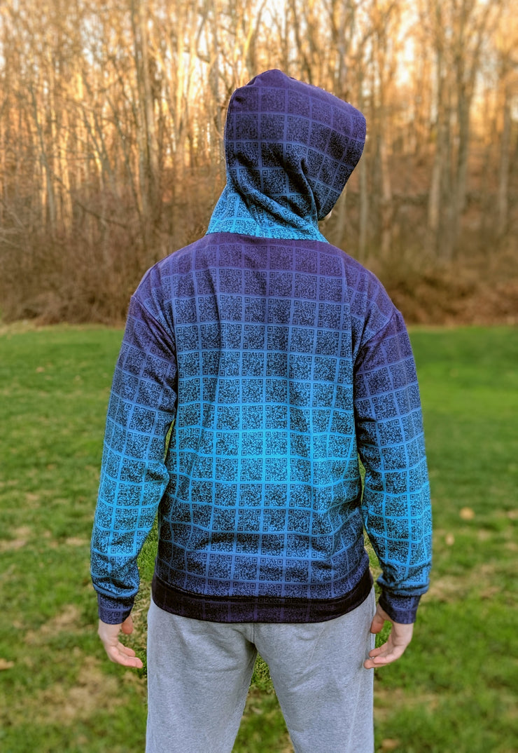 Snowboarding Interactive Scannable QR Hoodie