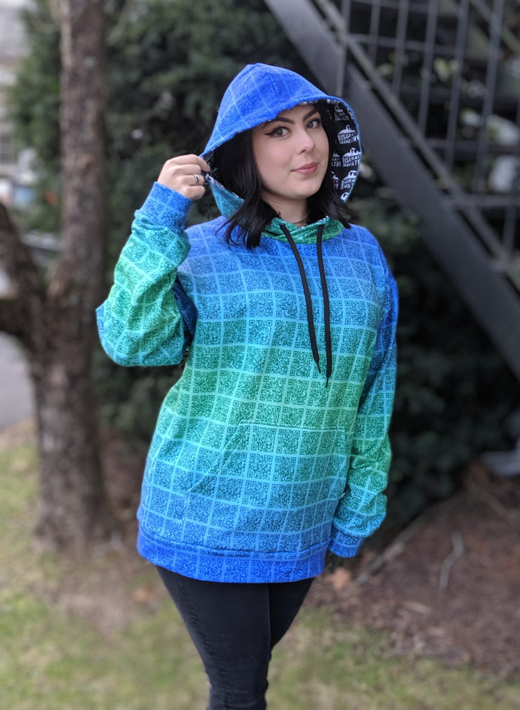 Positive Vibes Interactive Scannable QR Hoodie