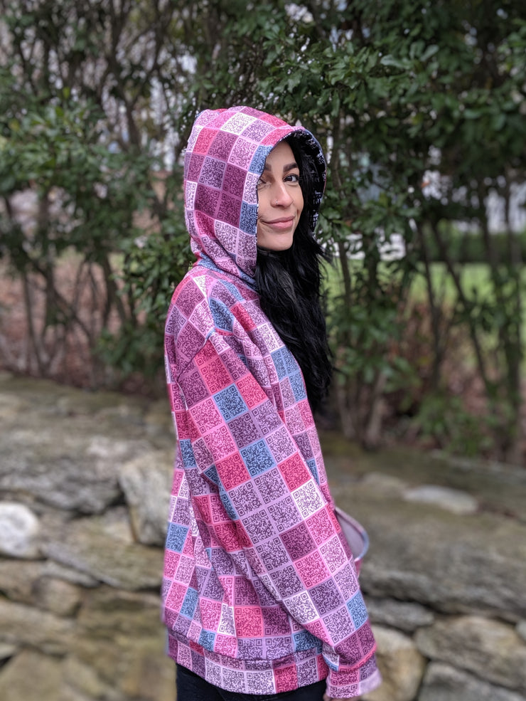 Positive Vibes Interactive Scannable QR Hoodie