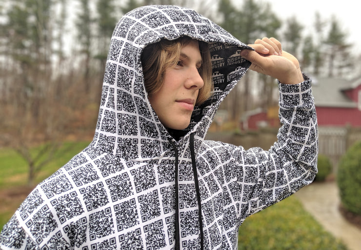 Snowboarding Interactive Scannable QR Hoodie